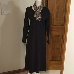 Navy Cotton Knit Dress